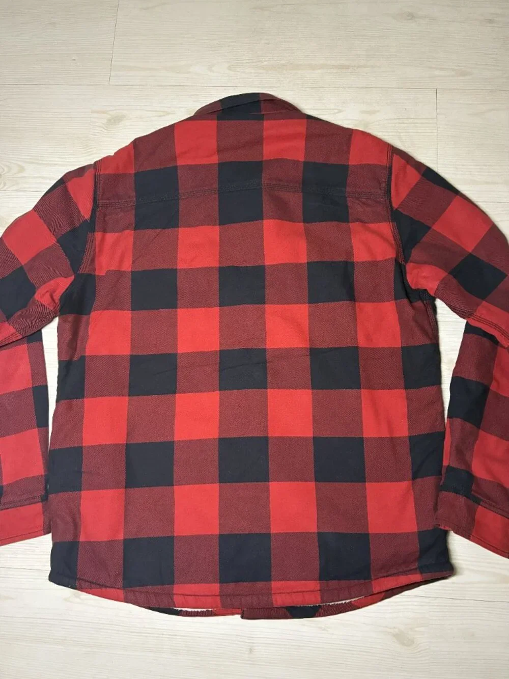 The North Face Men's Campshire Red Black Lined Flannel Shirt Jacket Size Medium
